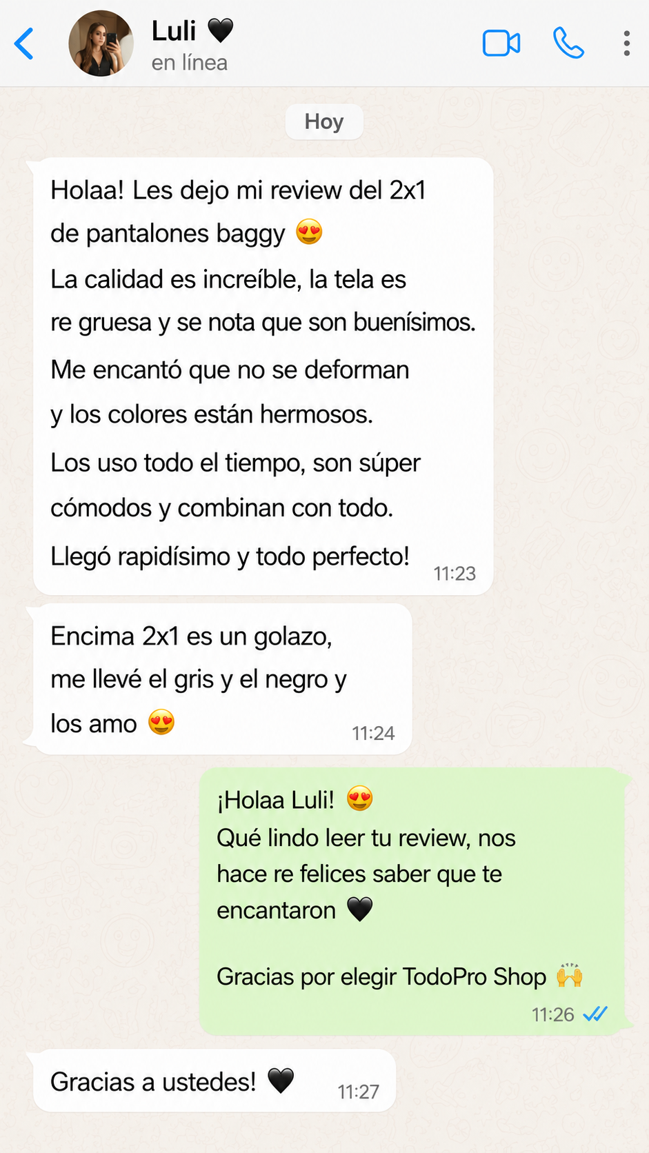 Review real de WhatsApp